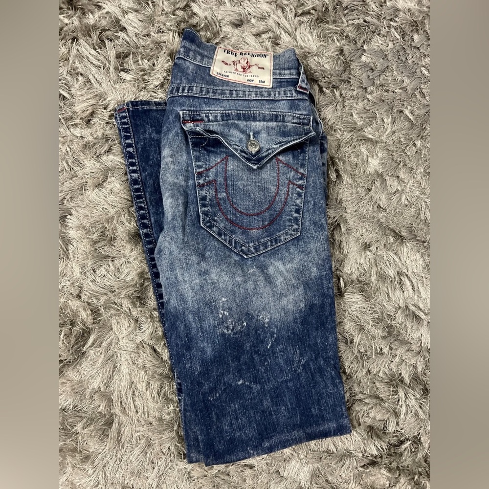 Men's True Religion Jeans Straight Size 31x33 Fashion for the senses Ricky